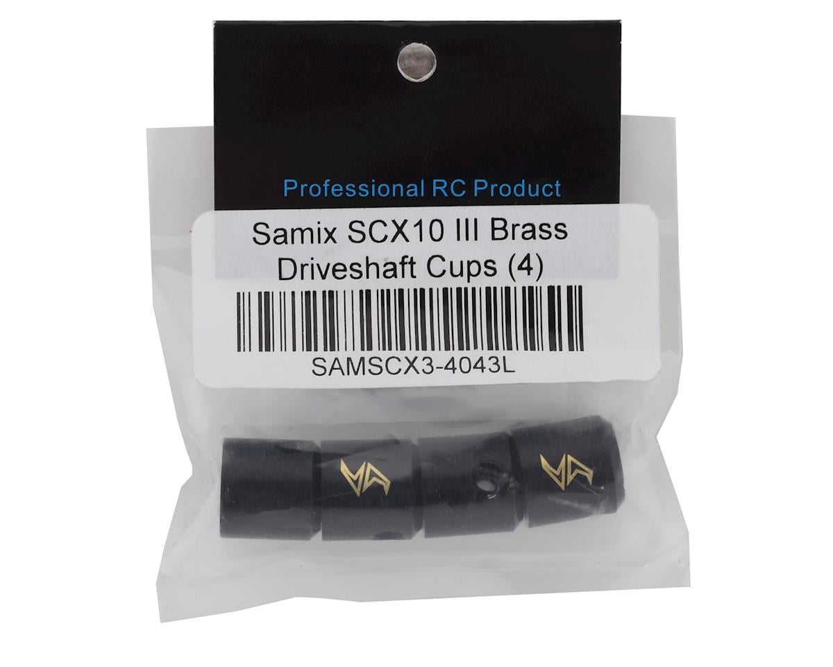 Samix SCX10 III Brass Driveshaft Cups (4)