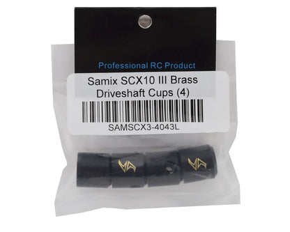 Samix SCX10 III Brass Driveshaft Cups (4)