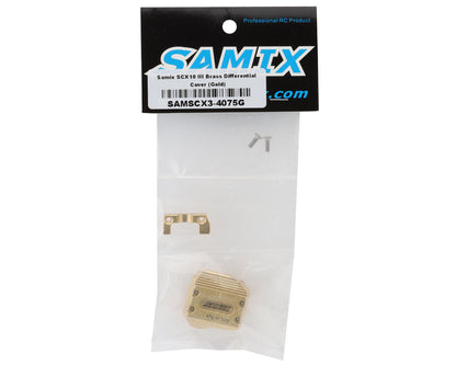 Samix SCX10 III Brass Differential Cover (Gold) (47g or 52g)