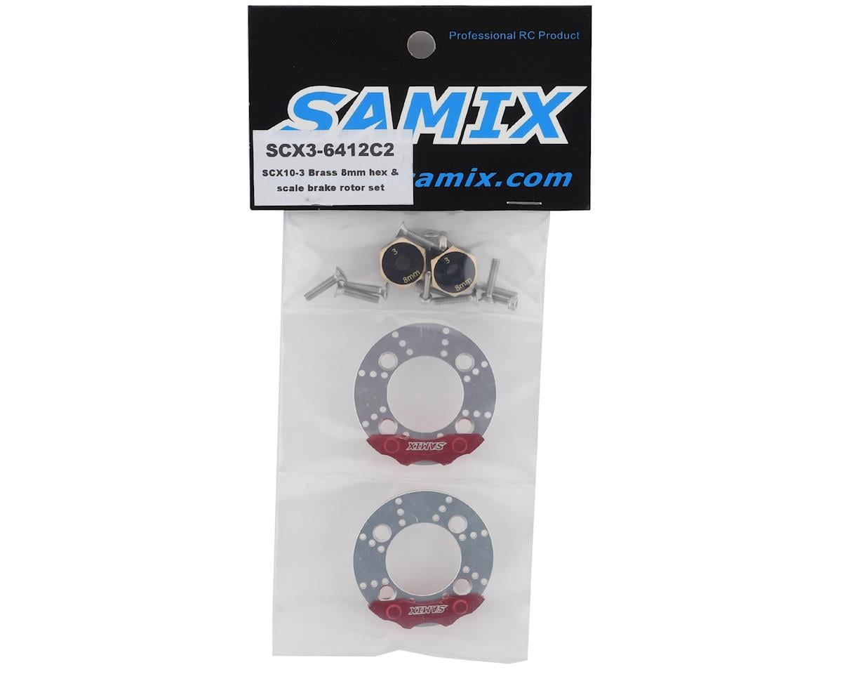 Samix SCX10 III/Capra 8mm Brass Hex & Scale Brake Rotor Combo Set