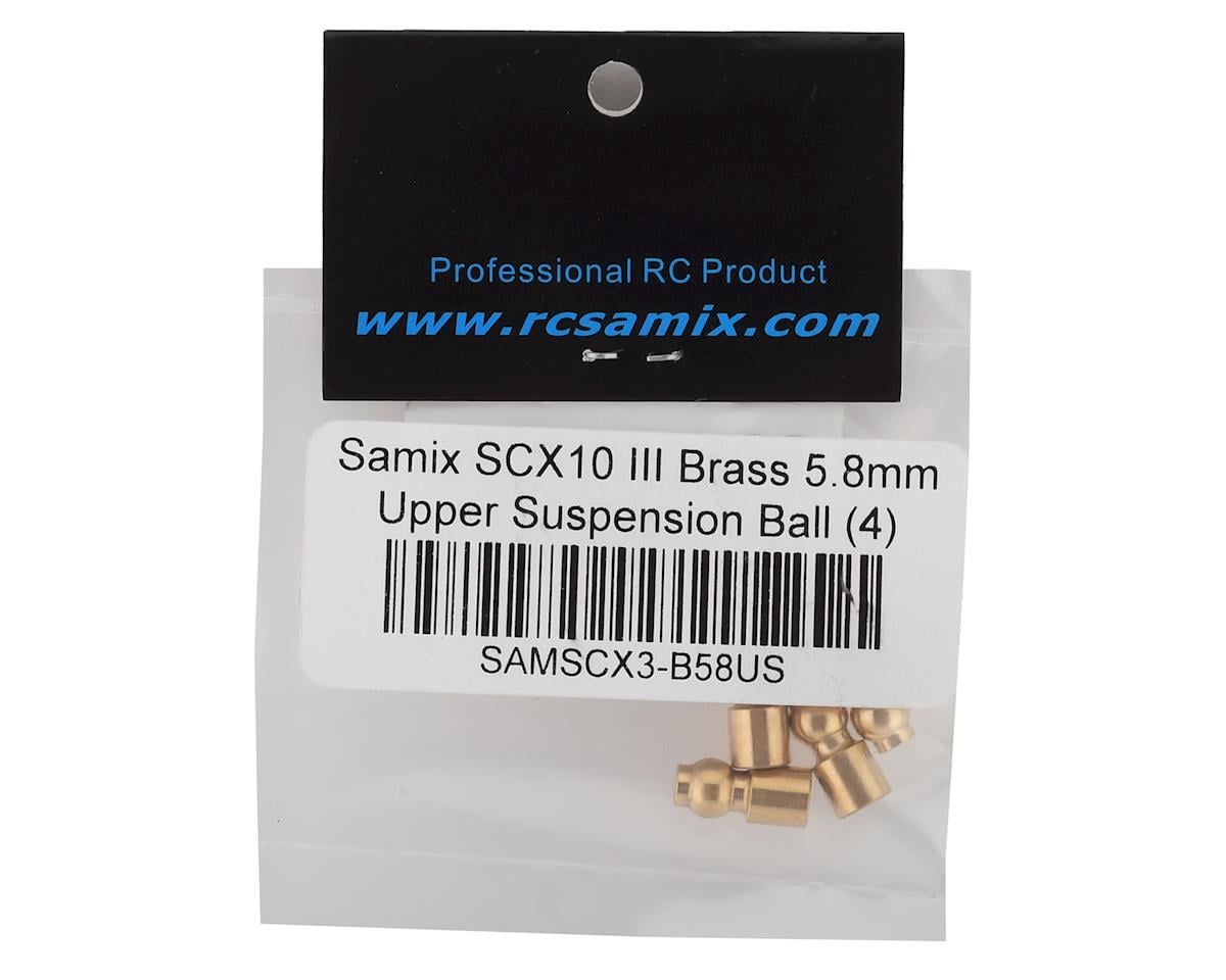 Samix SCX10 III Brass 5.8mm Upper Suspension Ball (4)