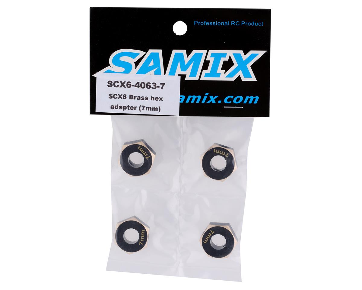 Samix SCX-6 Brass Hex Adapter (4) (7mm)