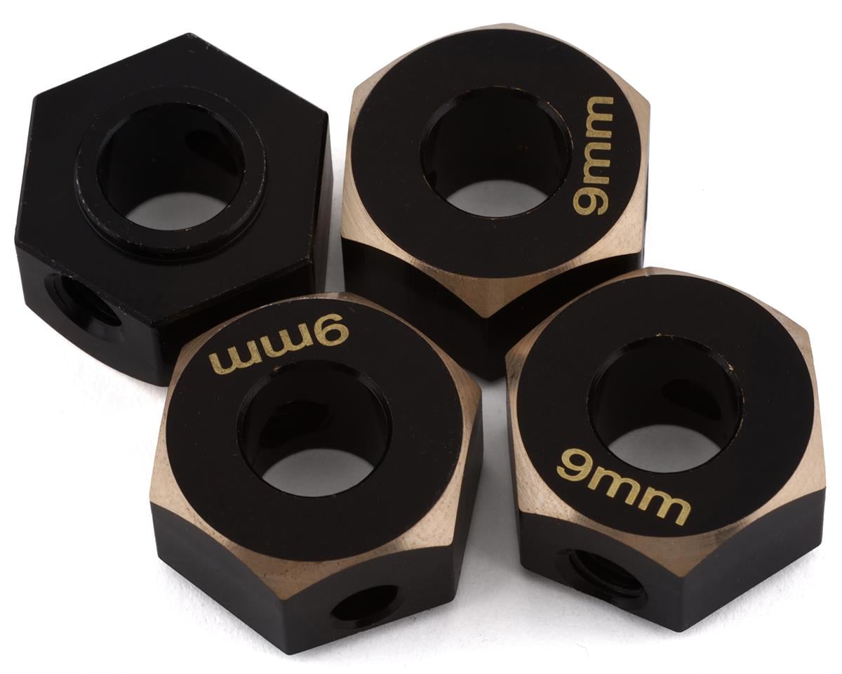 Samix SCX-6 Brass Hex Adapter (4) (9mm)