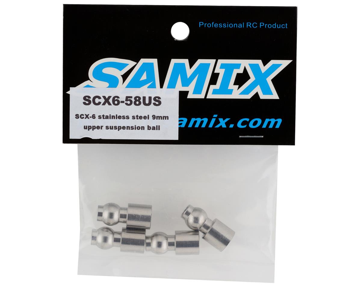 Samix SCX-6 Stainless Steel 9mm Upper Suspension Ball (4)