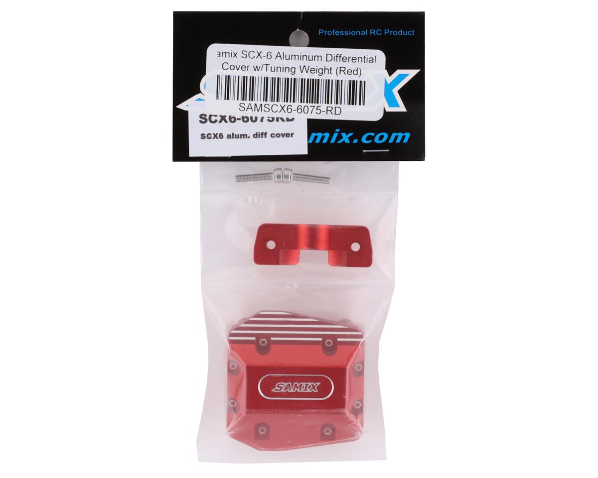Samix SCX-6 Aluminum Differential Cover w/Tuning Weight (Red)