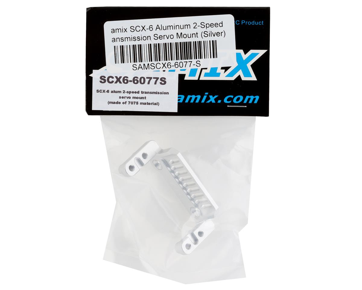 Samix SCX-6 Aluminum 2-Speed Transmission Servo Mount (Silver)