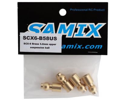 Samix SCX-6 Brass 9mm Upper Suspension Ball (4)