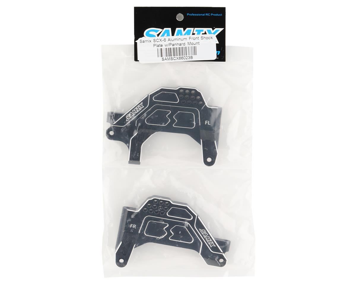Samix SCX-6 Aluminum Front Shock Plate w/Panhard Mount (Black)