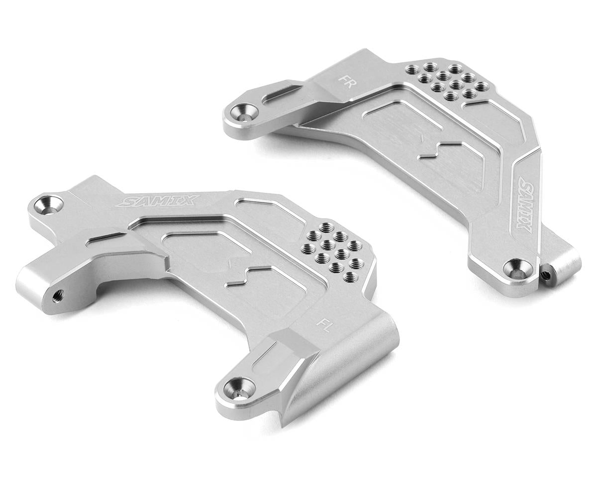 Samix SCX-6 Aluminum Front Shock Plate w/Panhard Mount (Silver)