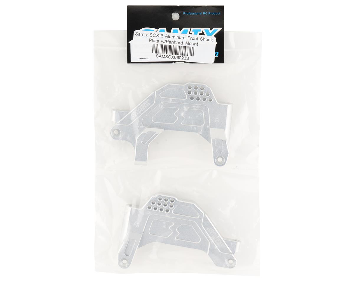 Samix SCX-6 Aluminum Front Shock Plate w/Panhard Mount (Silver)