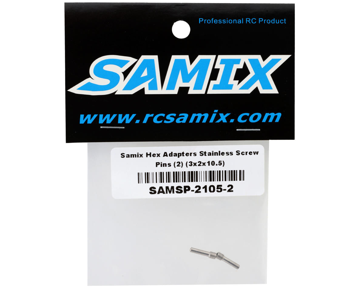 Samix Hex Adaptor 3x2x10.5mm Stainless Pin Screws (2)