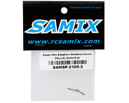 Samix Hex Adaptor 3x2x10.5mm Stainless Pin Screws (2)