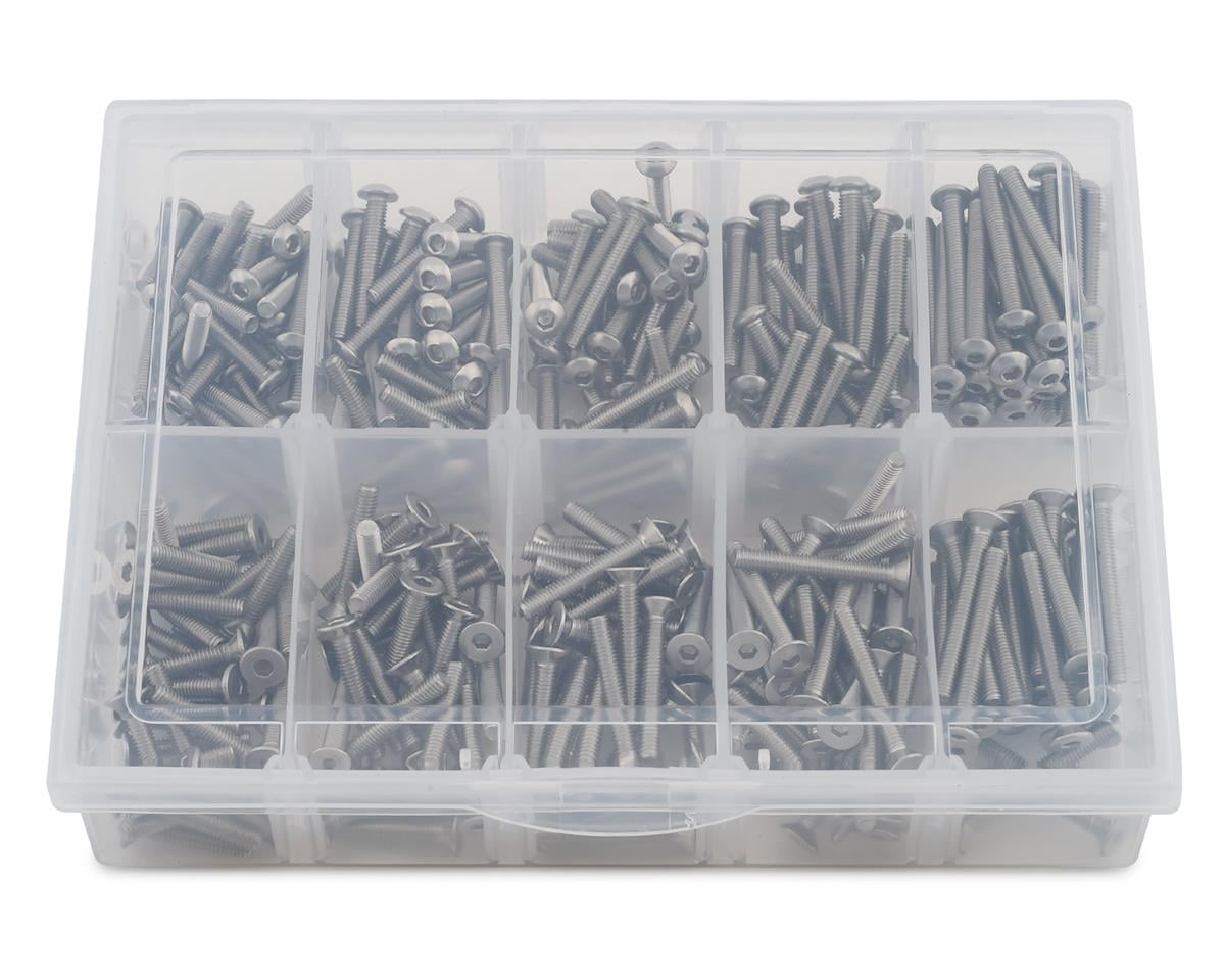 Samix Long Stainless Steel M3 Screw Set w/Plastic Box (Silver) (300)