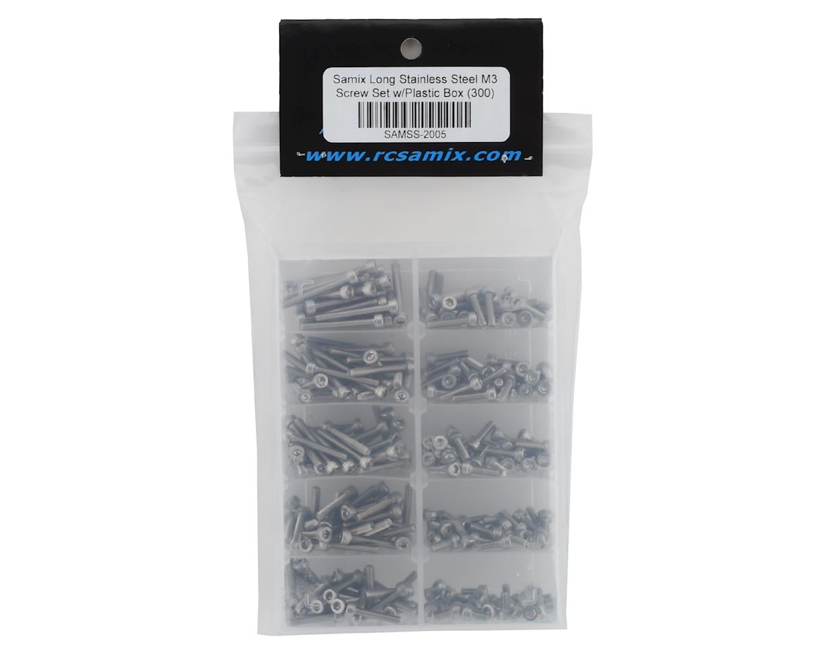 Samix Stainless Steel M3 Screw Set w/Plastic Box (Cap Head) (Silver)