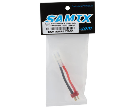 Samix Tamiya Female to T-Style Male Connector Adapter (50mm) (14AWG)