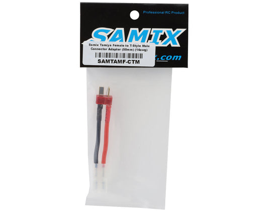 Samix Tamiya Female to T-Style Male Connector Adapter (50mm) (14AWG)