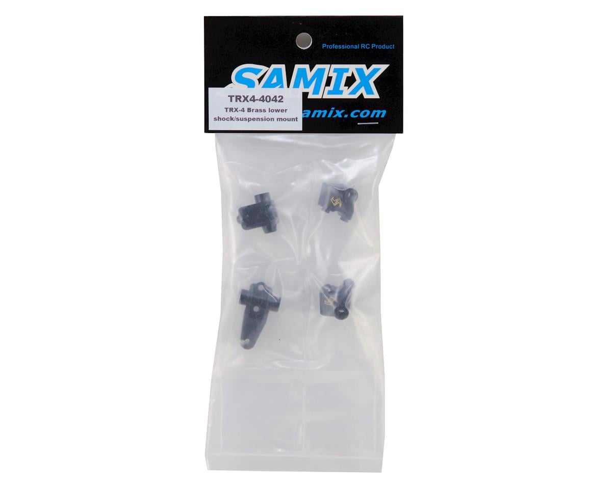 Samix Brass Lower Shock/Link Mounts for Traxxas TRX-4 (Black) (4) (45g)