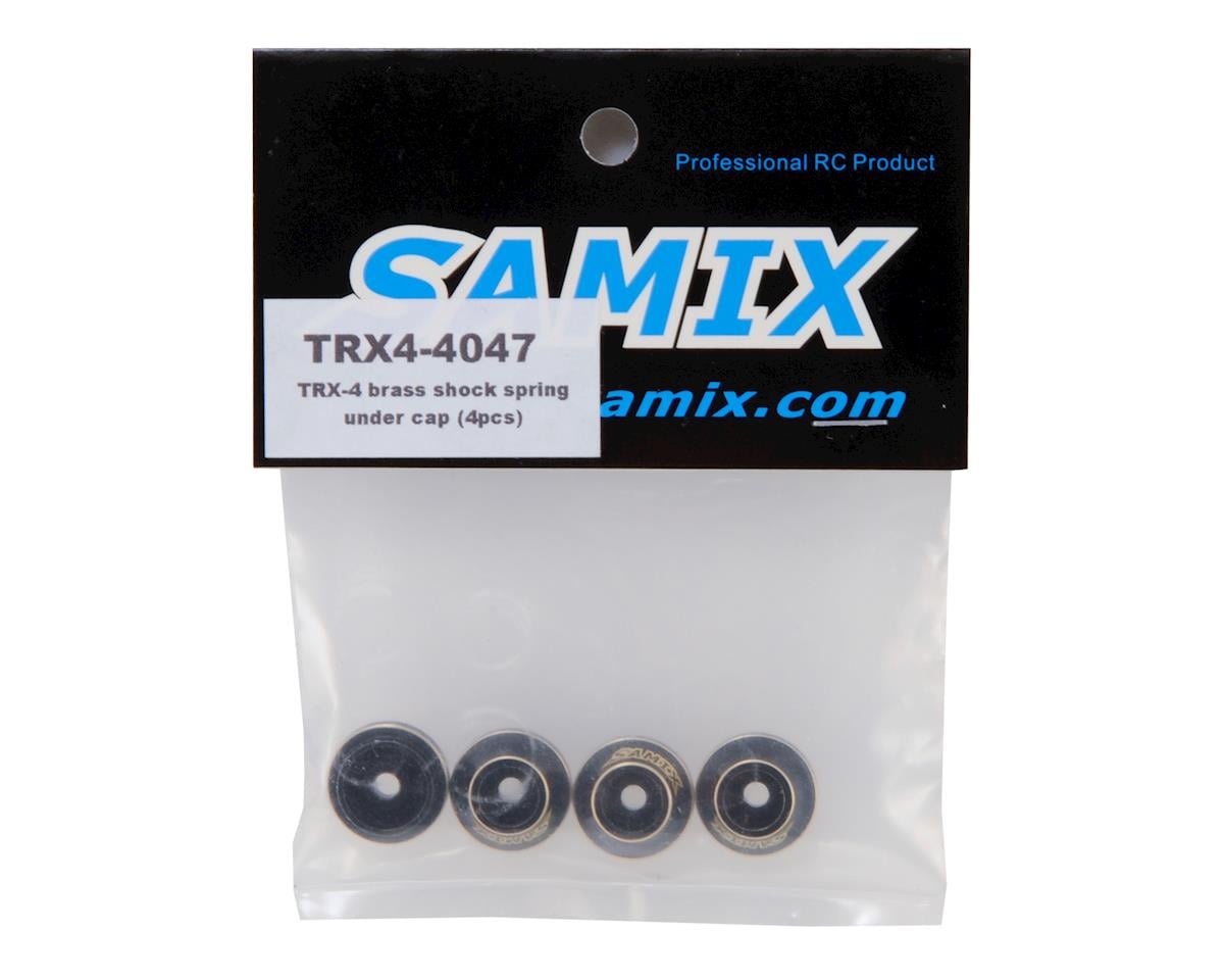 Samix Brass Shock Spring Cups for Traxxas TRX-4 (Black) (4) (6.25g)
