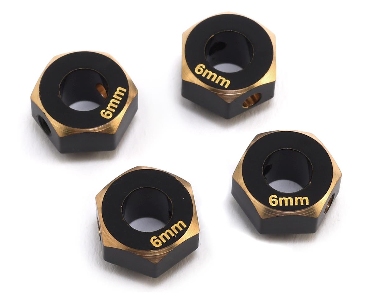 Samix Brass 12mm Hex Adapters for Traxxas TRX-4 (4) (6mm) (5g)