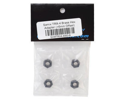 Samix Brass 12mm Hex Adapters for Traxxas TRX-4 (4) (6mm) (5g)