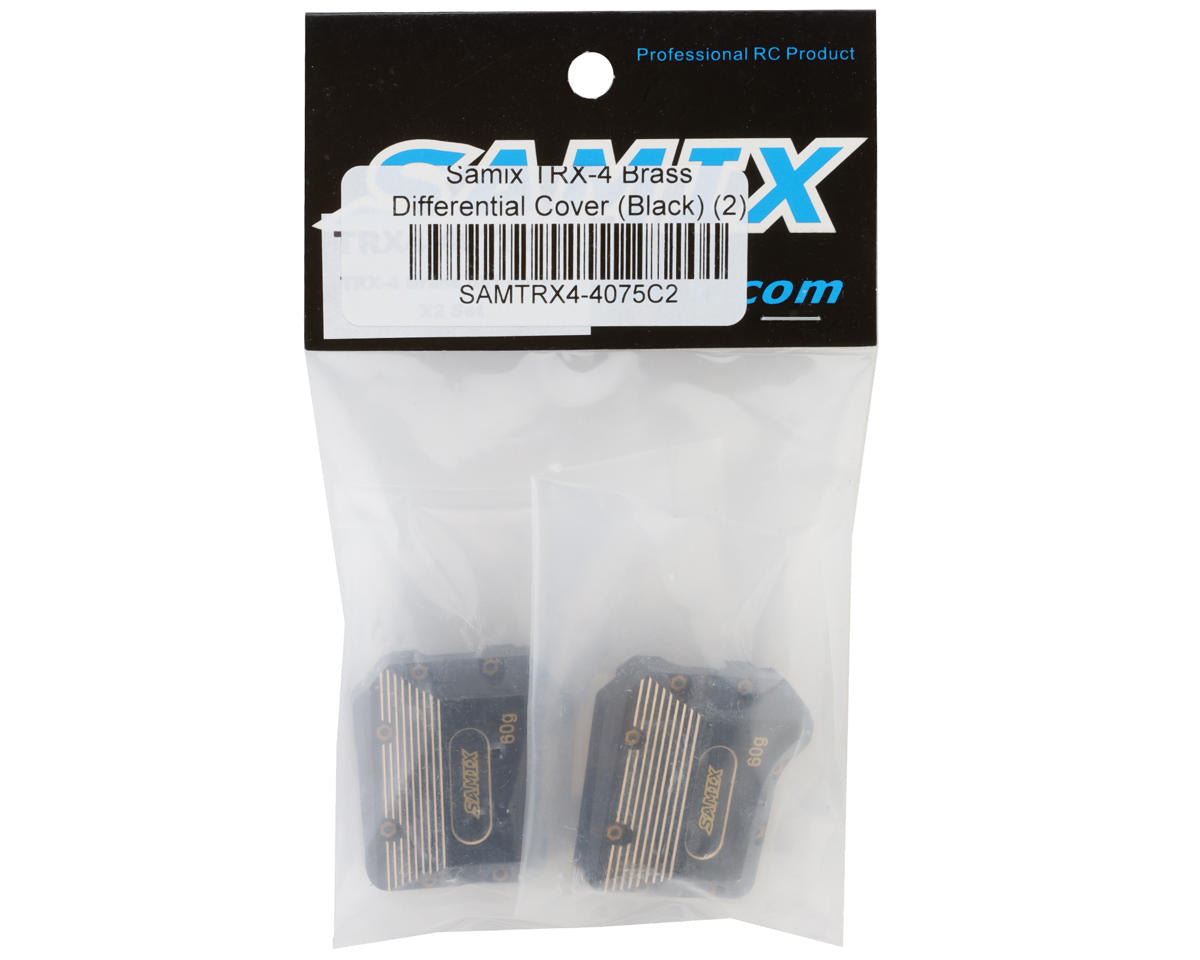 Samix Brass Differential Covers for Traxxas TRX-4 (Black) (2) (60g)