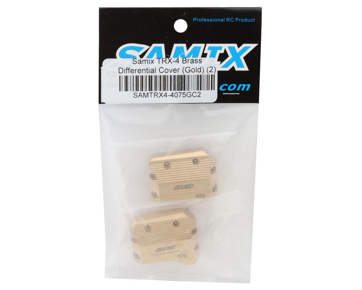 Samix Brass Differential Covers for Traxxas TRX-4 (Gold) (2) (60g)