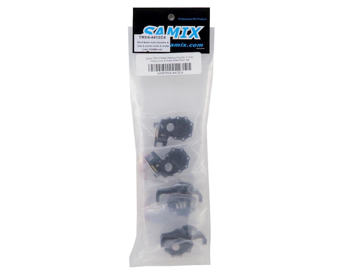 Samix Brass Steering Knuckles, C-Hubs & Outer Portal Covers for Traxxas TRX-4