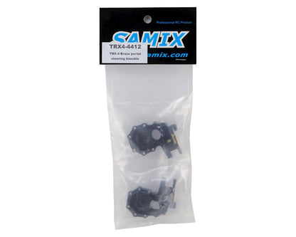 Samix Brass Steering Knuckles for Traxxas TRX-4 (Black) (2) (51g)