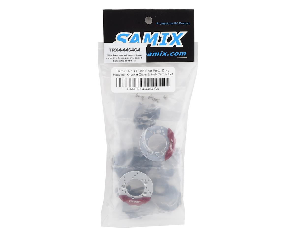 Samix Brass Rear Hub Carriers, Inner & Outer Portal Covers Set for Traxxas TRX-4