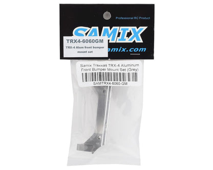 Samix Aluminum Front Bumper Mount Set for Traxxas TRX-4 (Grey)