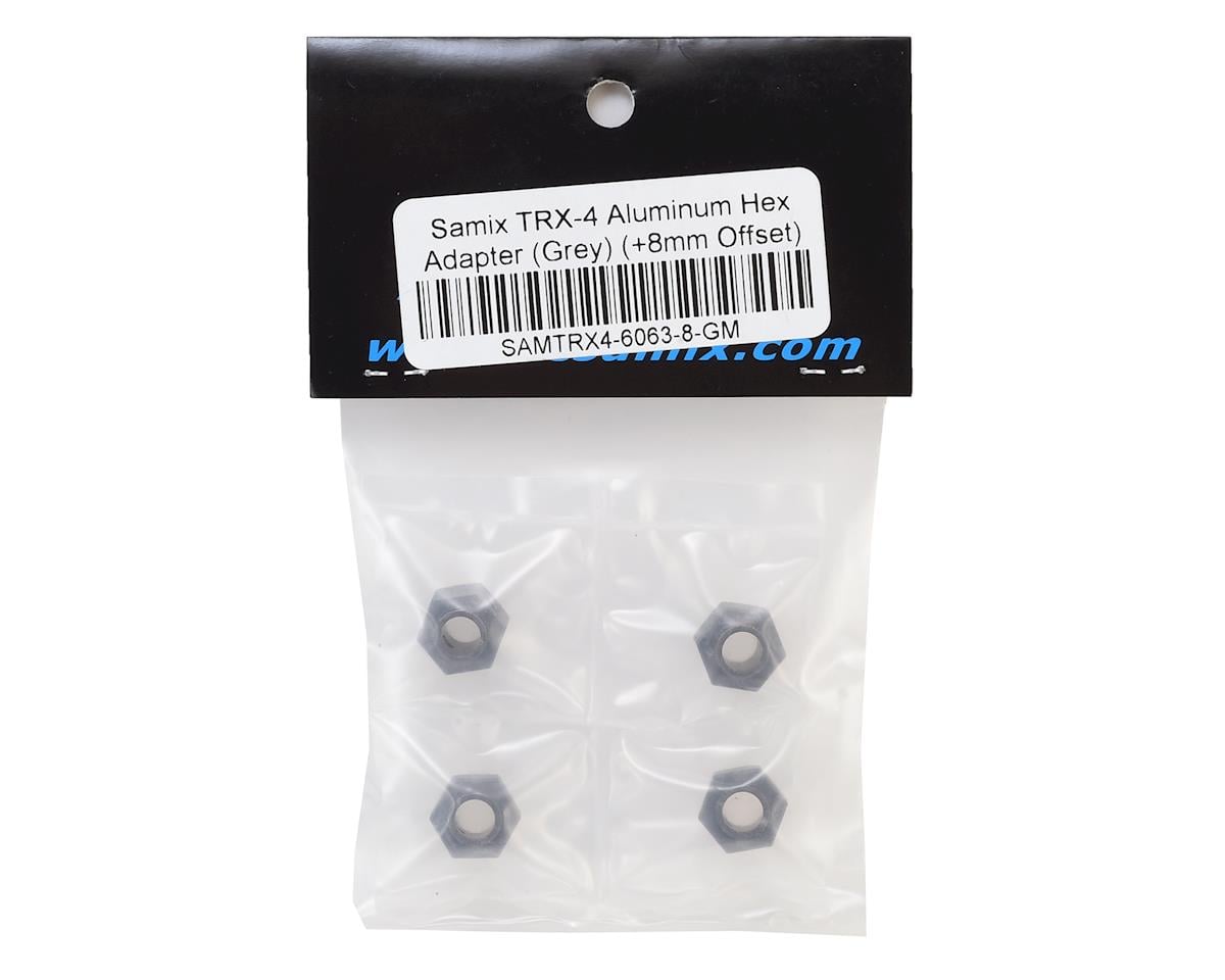 Samix Aluminum 12mm Hex Adapter for Traxxas TRX-4 (Grey) (4) (8mm)