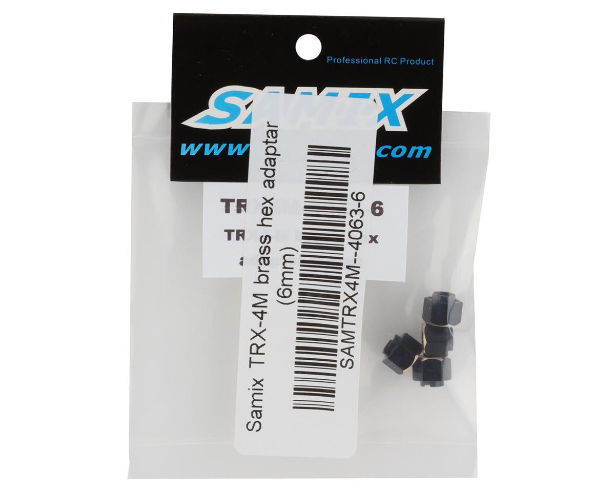 Samix Brass Hex Adapters for Traxxas TRX-4M (6mm) (4) (1.5g)