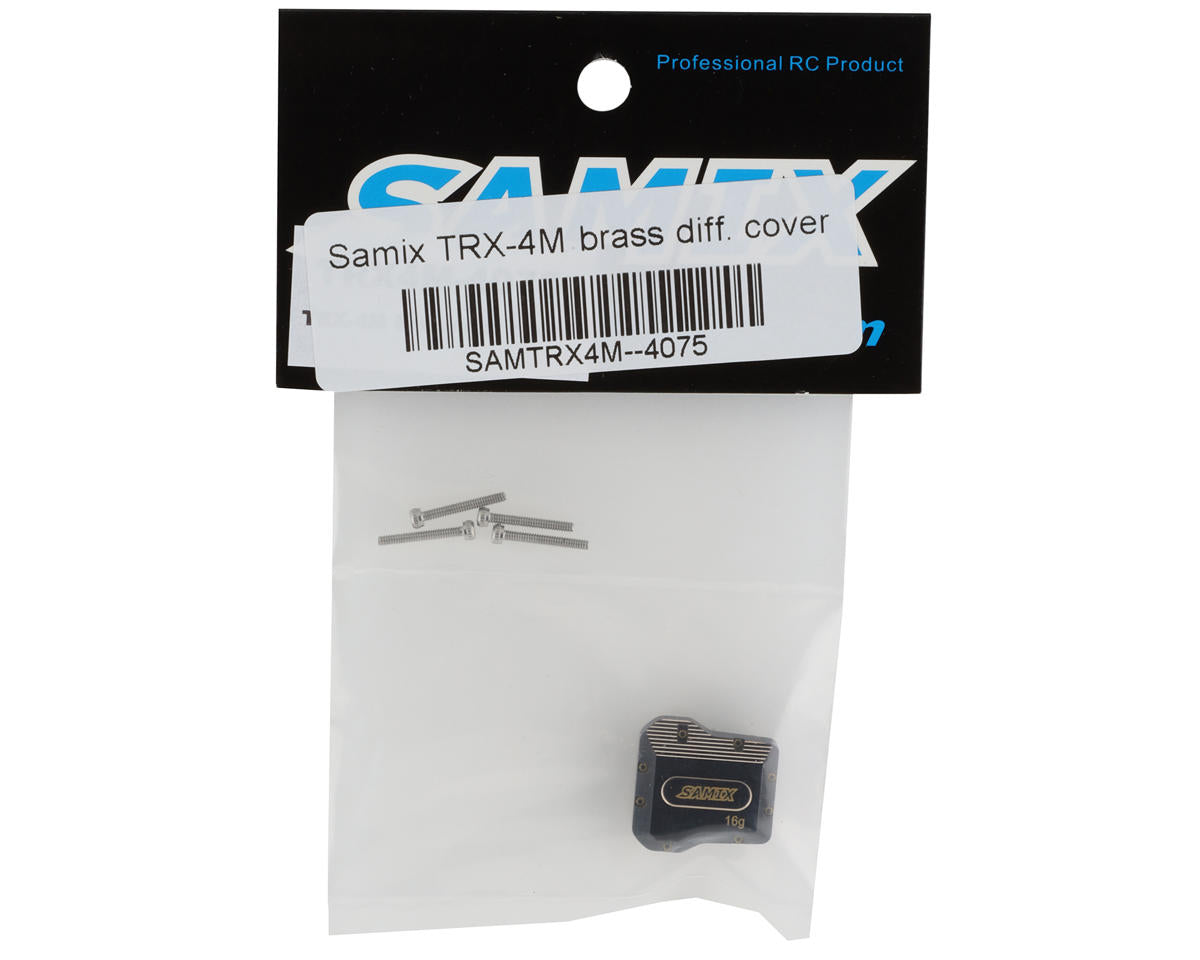 Samix Brass Differential Cover for Traxxas TRX-4M (Black) (16g)