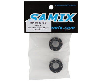 Samix Brass Wheel Weights (Black) (2) (21g)
