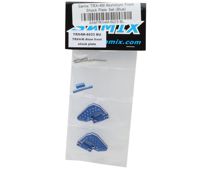 Samix Aluminum Front Shock Plates for Traxxas TRX-4M (Blue) (2)