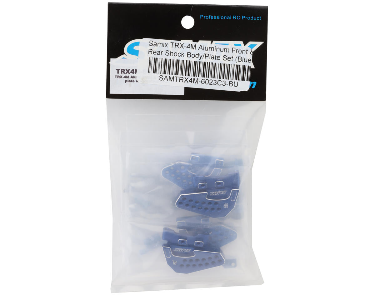 Samix Aluminum Shock Bodies & Mounts for Traxxas TRX-4M (Blue)