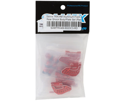 Samix Aluminum Shock Bodies & Mounts for Traxxas TRX-4M (Red)