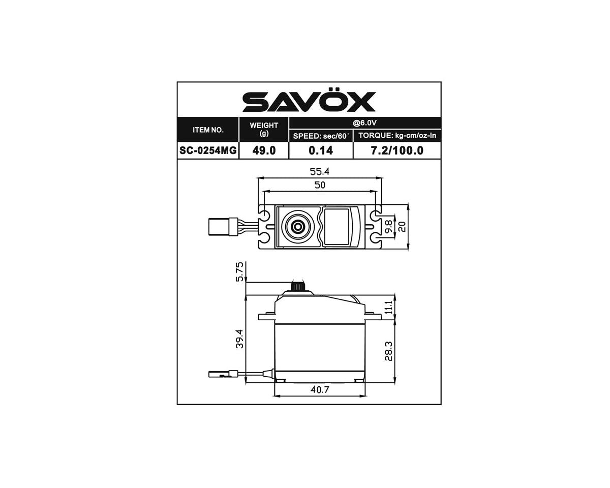 Savox SC0254MGP Standard Digital Metal Gear Servo