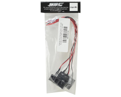 Scale By Chris SCX10 Glue In Tail Light Buckets w/LED Lights (AXID9047)