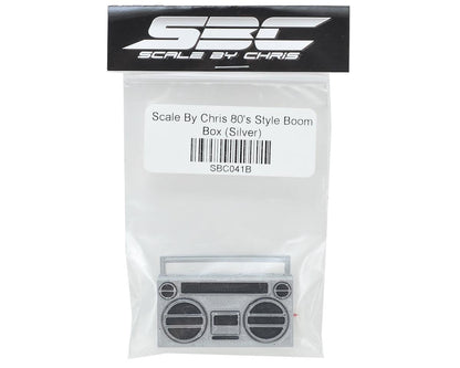 Scale By Chris 80's Style Boom Box (Silver)