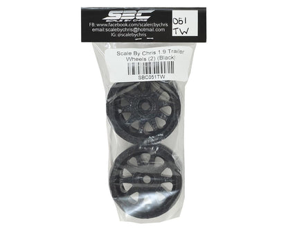 Scale By Chris 1.9" Trailer Wheels (2) (Black)