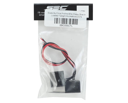 Scale By Chris Pro-Line 80s Chevy Glue in Loaded Taillight Buckets w/LEDs