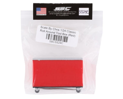 Scale By Chris 1/24 Classic Roll Around Tool Box (Red)