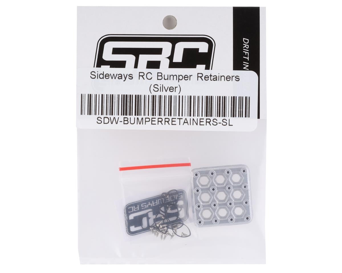Sideways RC Scale Drift Bumper Retainers (Silver)
