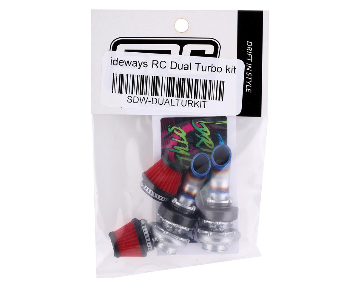 Sideways RC Scale Drift Dual Half Turbo Kit w/Cone Filter (2) (Red)
