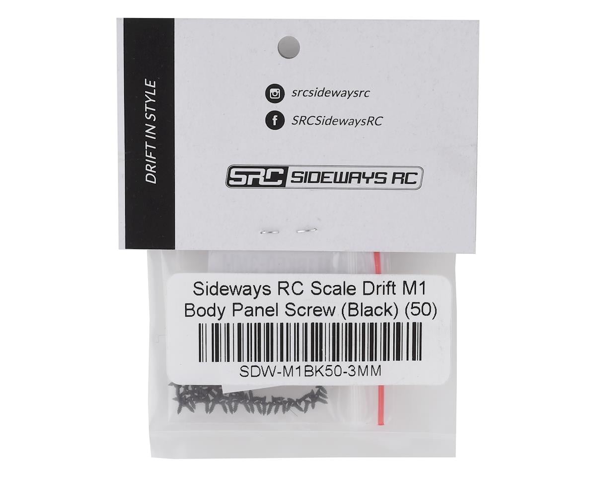 Sideways RC Scale Drift M1 Body Panel Screw (Black) (50)