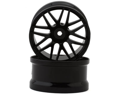 Sideways RC 1/10 R2 Multi-Spoke Nylon Drift Wheels (Black) (2) (6mm Offset)