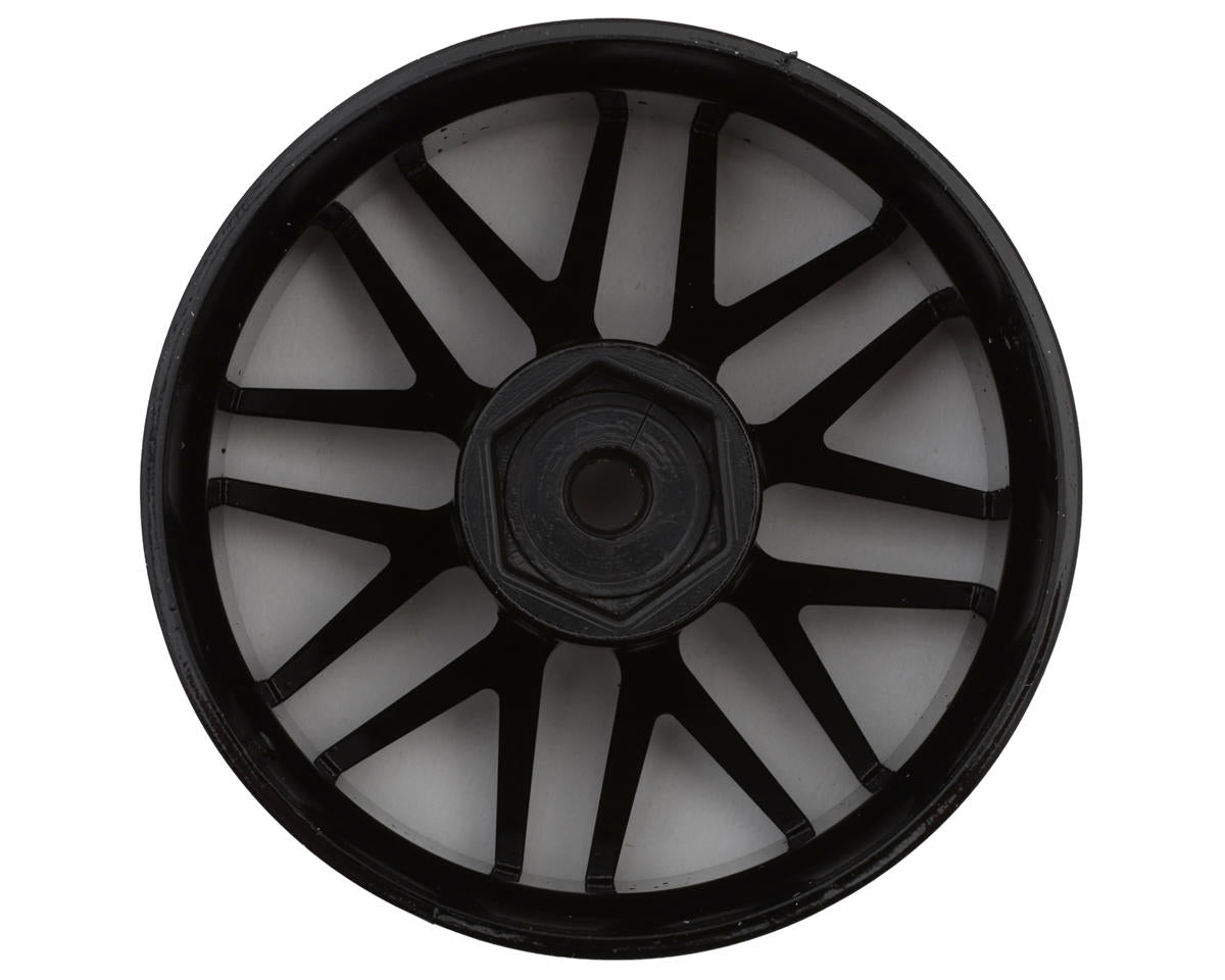 Sideways RC 1/10 R2 Multi-Spoke Nylon Drift Wheels (Black) (2) (6mm Offset)