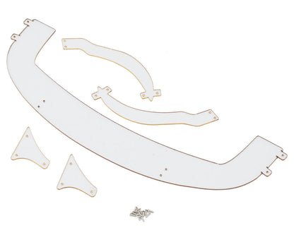 Sideways RC Polycarbonate Front Scale RB Splitter (Clear)