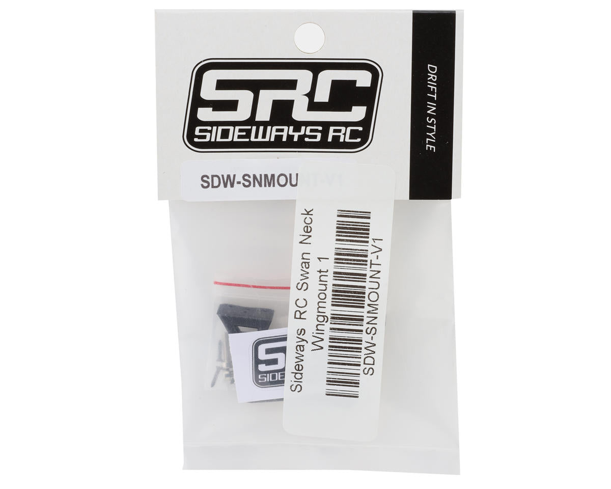 Sideways RC Swan Neck Scale Drift Wing Mounts V1 (Black) (2)